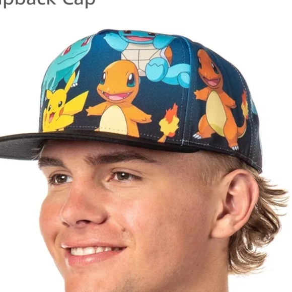 POKÉMON The Original Starters Blue Gradient Snapback Cap Hat - Picture 6 of 13